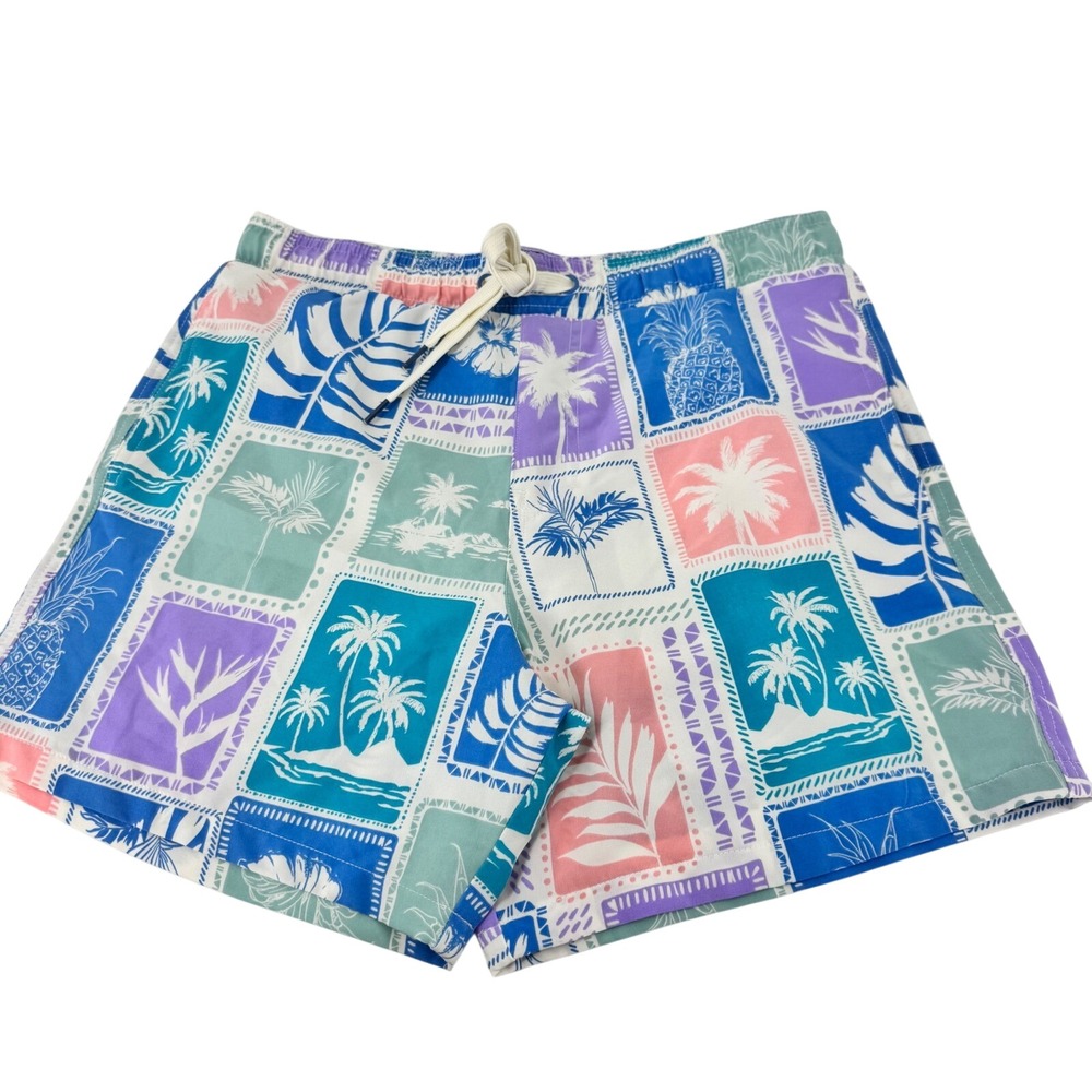 Malibu By Drill Clothing Co. Men's Tropical Palm‎ Pineapple Swim Trunks Shorts M